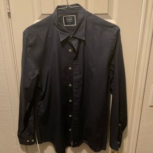 Charles Tyrwhitt Twill Casual Shirt Medium Slim Fit Navy